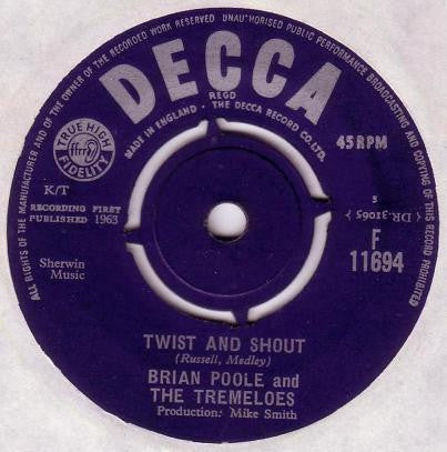 Brian Poole & The Tremeloes : Twist And Shout (7", Single)