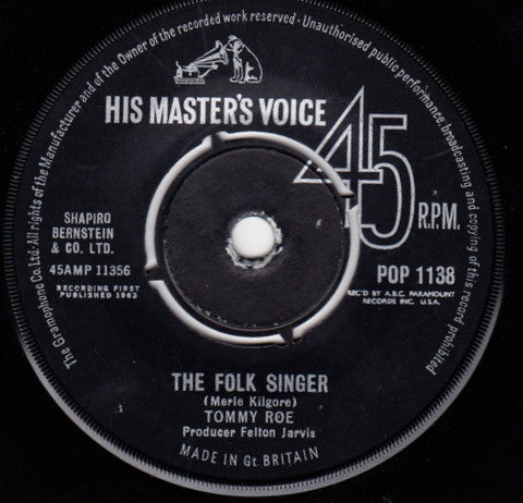 Tommy Roe : The Folk Singer (7", Single)