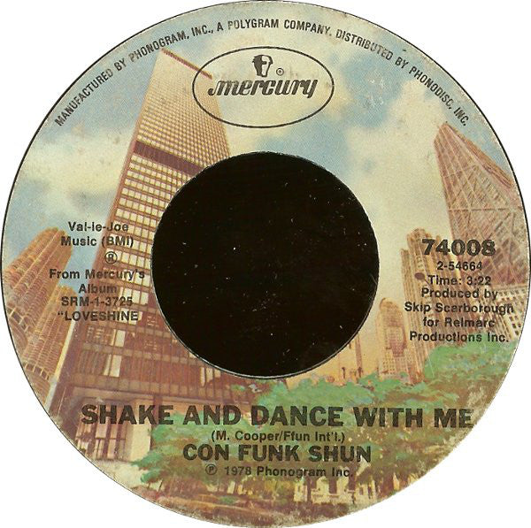 Con Funk Shun : Shake And Dance With Me (7", Styrene, Ter)