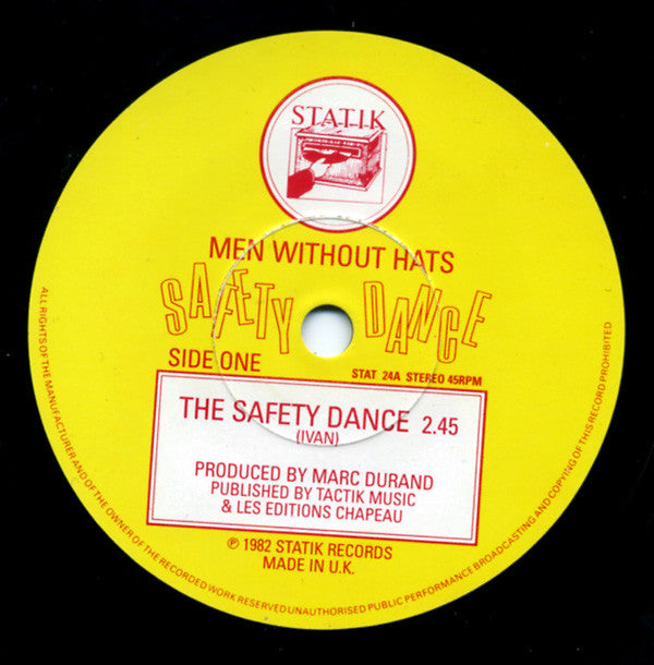 Men Without Hats : The Safety Dance (7", Single)