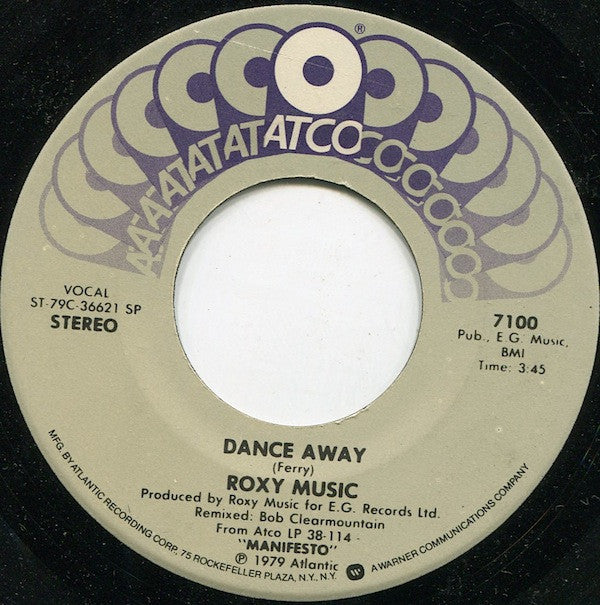 Roxy Music : Dance Away (7", Spe)