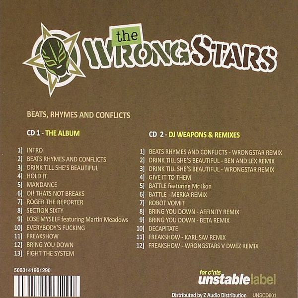 The WrongStars : Beats, Rhymes And Conflicts (CD, Album + CD, Comp)