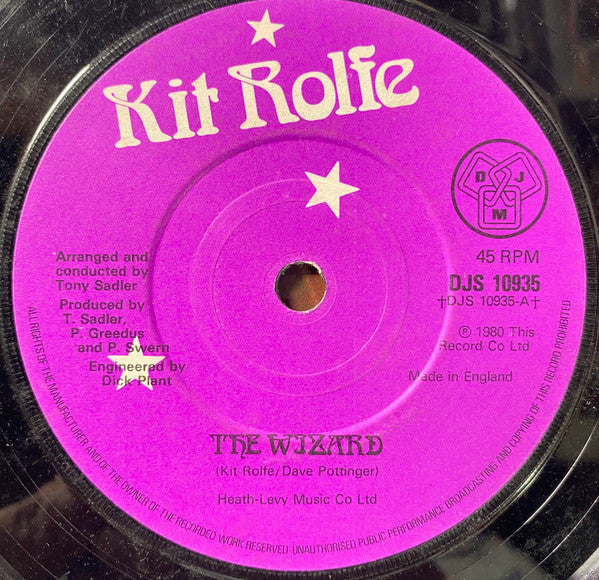 Kit Rolfe : The Wizard (7", Single)