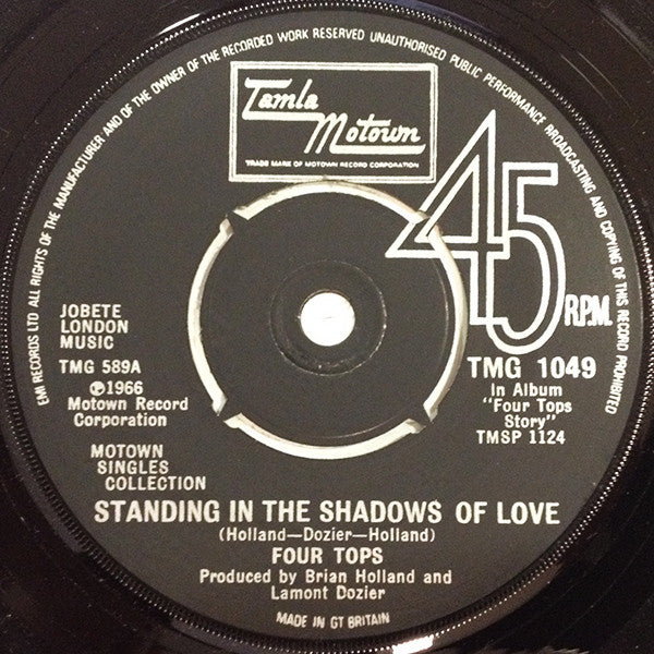 Four Tops : Reach Out, I'll Be There / Standing In The Shadows Of Love (7", Single)