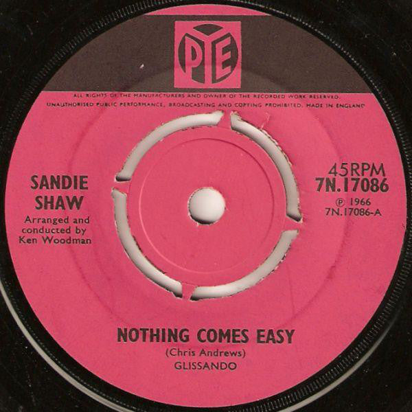 Sandie Shaw : Nothing Comes Easy (7", Single)