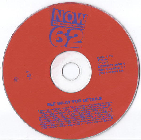 Various : Now That's What I Call Music! 62 (2xCD, Comp)