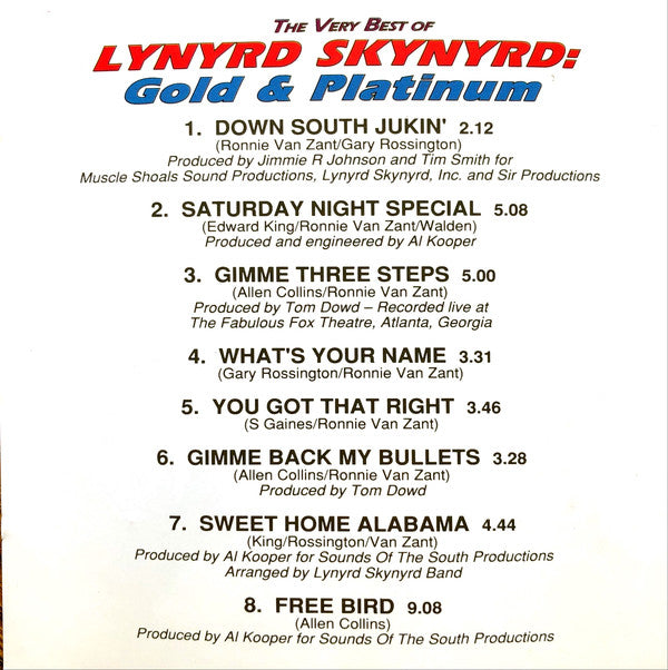 Lynyrd Skynyrd : Gold & Platinum (CD, Comp, RE)