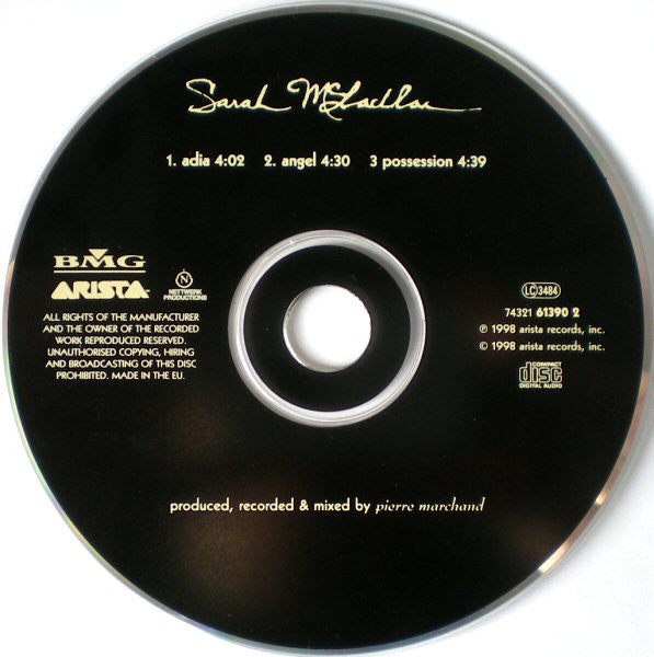 Sarah McLachlan : Adia (CD, Single)