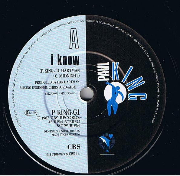 Paul King (2) : I Know (7", Single, Gat)