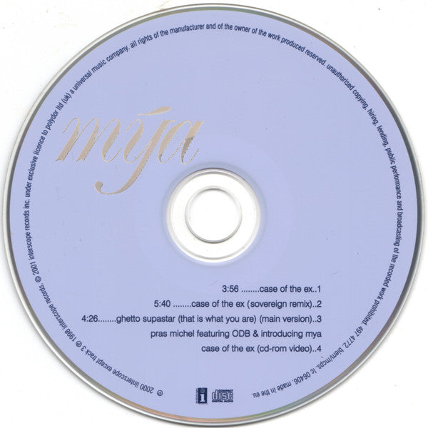 Mýa* : Case Of The Ex (CD, Single, Enh, PMD)
