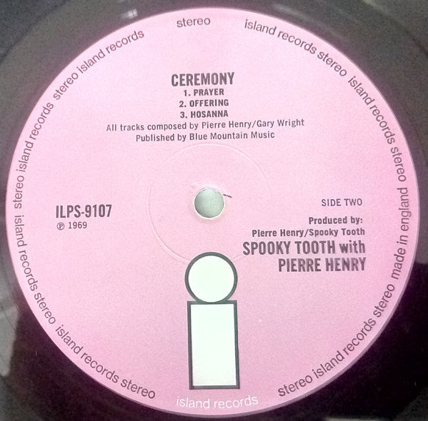 Spooky Tooth / Pierre Henry : Ceremony: An Electronic Mass (LP, Album, Whi)
