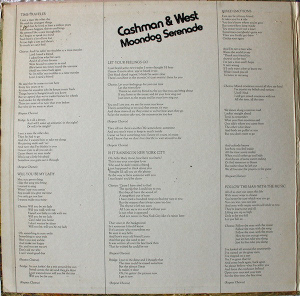 Cashman & West : Moondog Serenade (LP, Album)