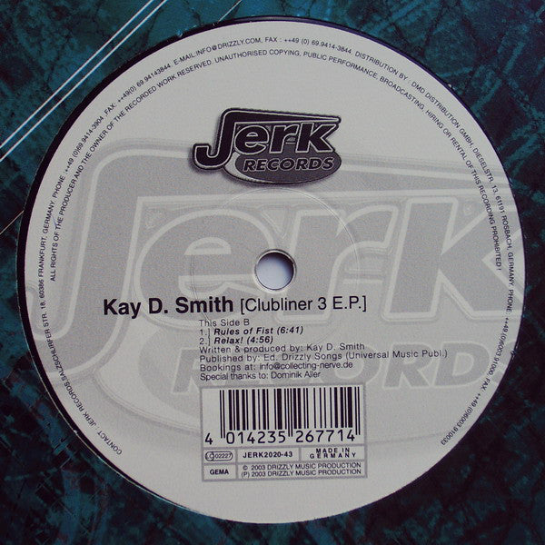 Kay D. Smith : Clubliner 3 E.P. (12", EP)
