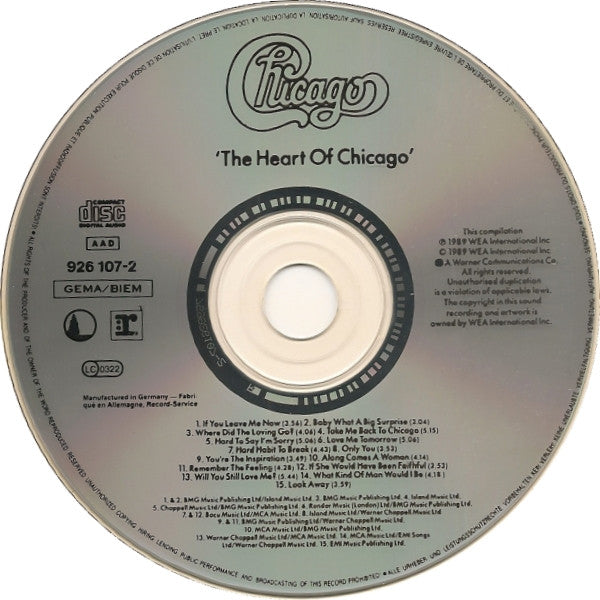 Chicago (2) : The Heart Of Chicago (CD, Comp)