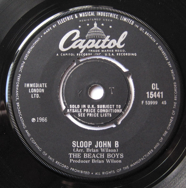 The Beach Boys : Sloop John B (7", Single)