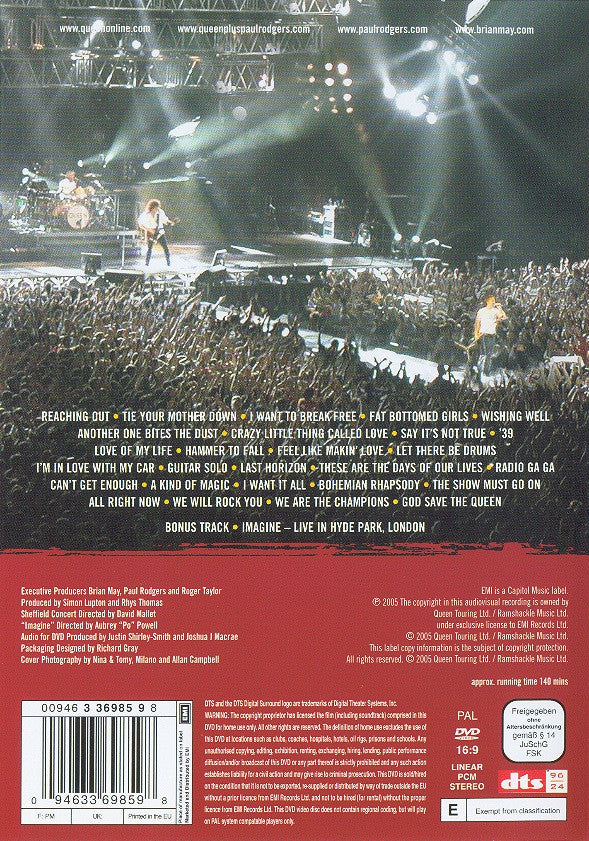 Queen + Paul Rodgers : Return Of The Champions (DVD-V, Multichannel, PAL, DTS)