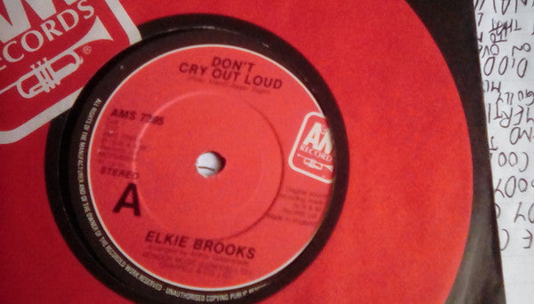 Elkie Brooks : Don't Cry Out Loud (7", Single)