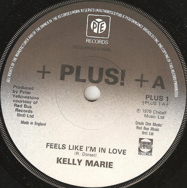 Kelly Marie : Feels Like I'm In Love (7", Single, Sol)