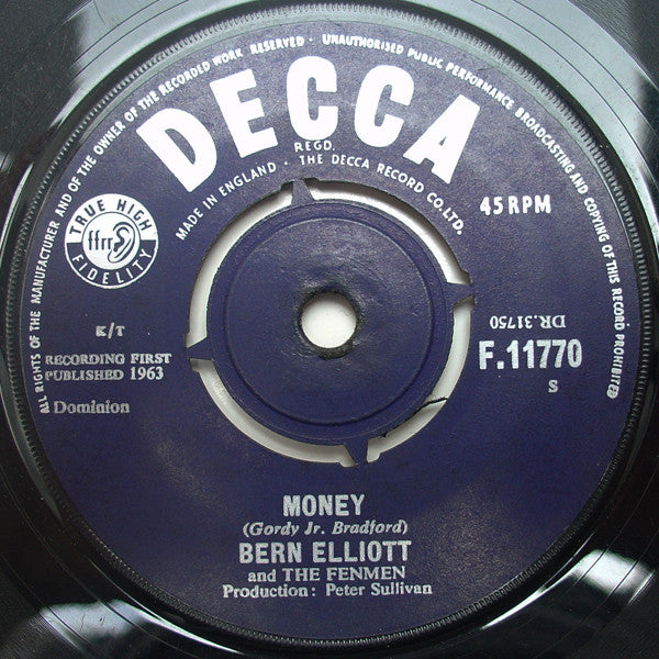Bern Elliott And The Fenmen : Money (7", Single)