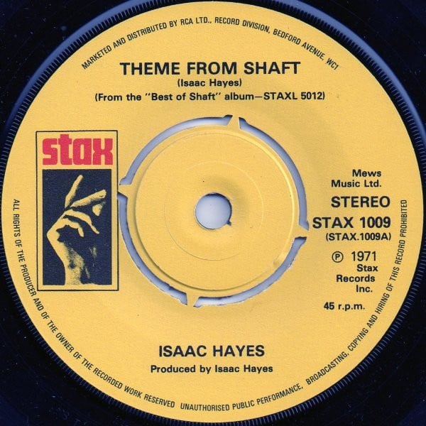Isaac Hayes : Theme From Shaft (7", Single, RE)