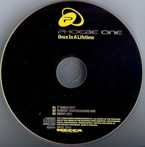 Phoebe One : Once In A Lifetime (CD, Single, CD2)