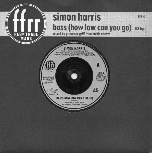 Simon Harris : Bass (How Low Can You Go) (7", Single)