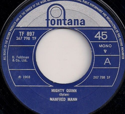Manfred Mann : Mighty Quinn (7", Single, Mono)