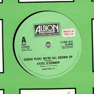 Hazel O'Connor : (Cover Plus) We're All Grown Up (12", Single)