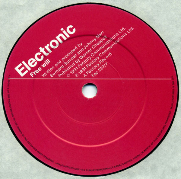 Electronic : Get The Message (7", Single, Pap)