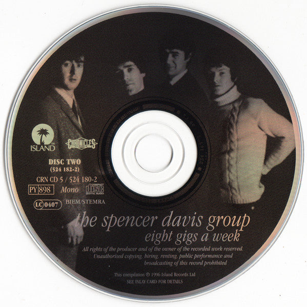The Spencer Davis Group : Eight Gigs A Week ● The Steve Winwood Years (2xCD, Comp, Mono, RP, Sli)