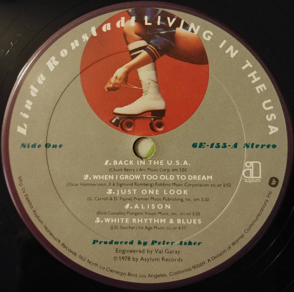 Linda Ronstadt : Living In The USA (LP, Album, Club, San)