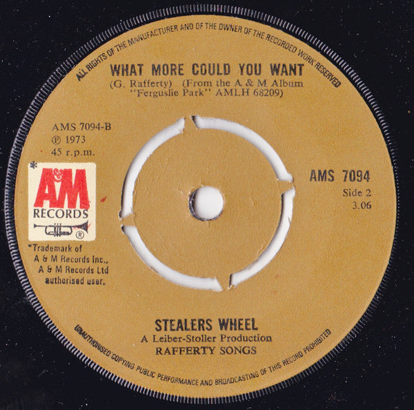 Stealers Wheel : Star (7", Single)
