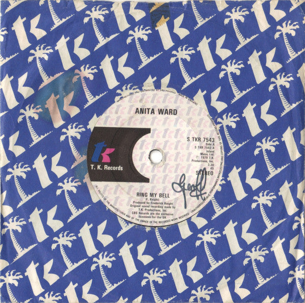 Anita Ward : Ring My Bell (7", Single)
