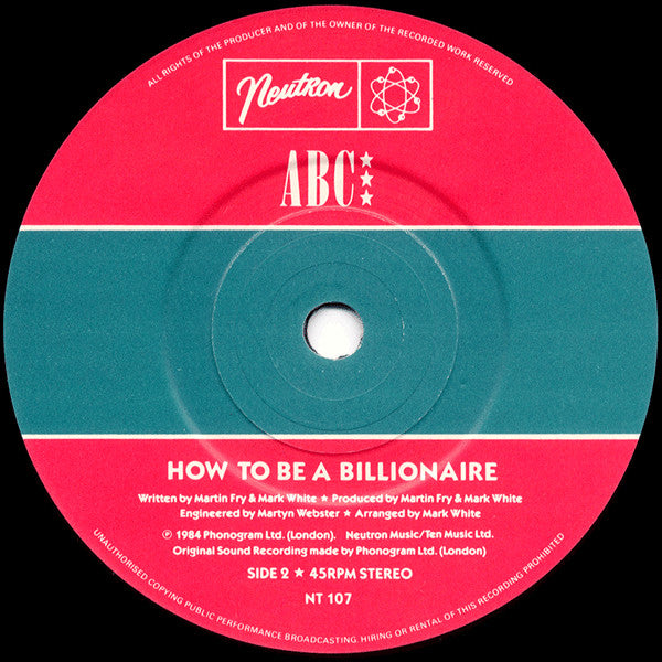ABC : How To Be A Millionaire (7", Single, Pos)