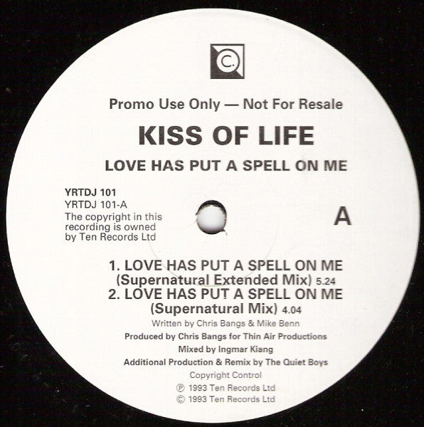 Kiss Of Life : Love Has Put A Spell On Me (12", Promo)