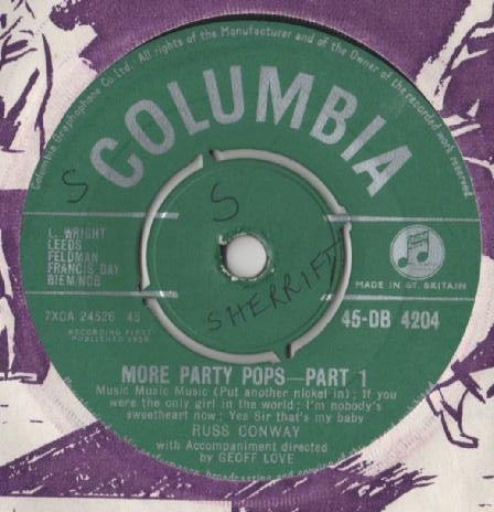 Russ Conway : More Party Pops (7", Single)