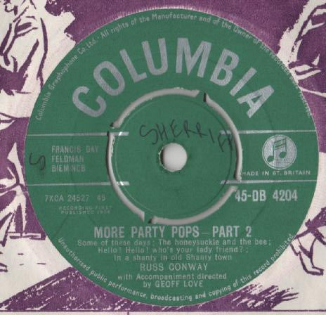 Russ Conway : More Party Pops (7", Single)