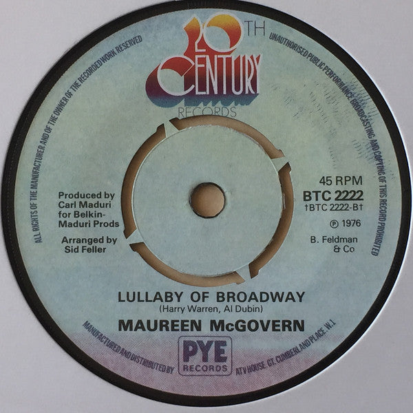 Maureen McGovern : The Continental (7", Single, Kno)