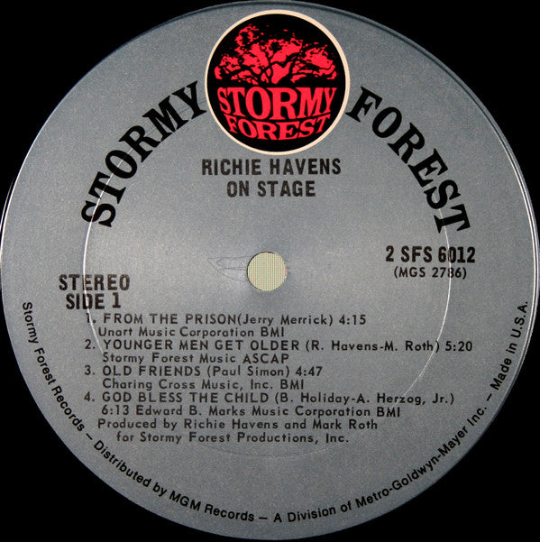 Richie Havens : Richie Havens On Stage (2xLP, Album, Pit + 7", Single)