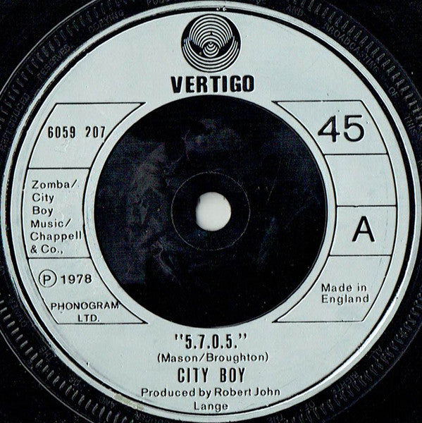City Boy : 5.7.0.5. (7", Single, Inj)