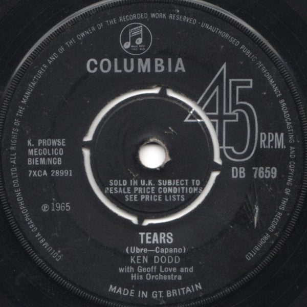 Ken Dodd With Geoff Love & His Orchestra : Tears (7", Single)