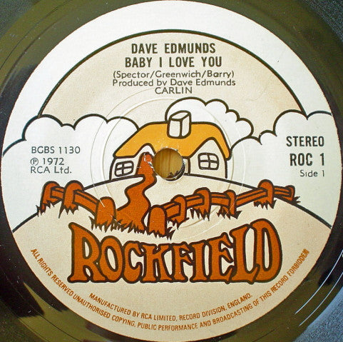 Dave Edmunds : Baby I Love You (7", Single, Sol)