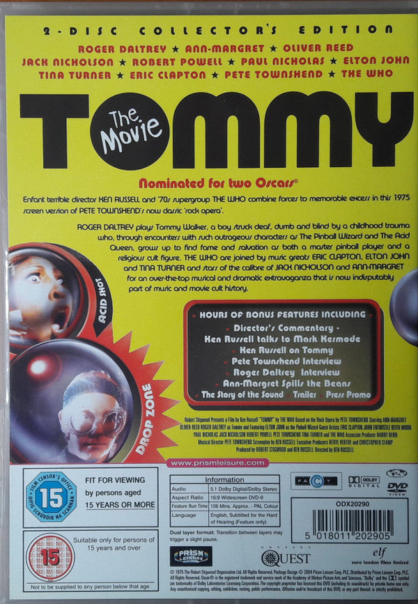 The Who : TOMMY The Movie (2xDVD-V, RM, Sli)