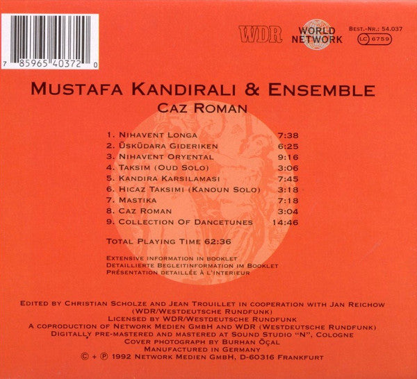Mustafa Kandıralı & Ensemble : Turkey: Caz Roman (CD, Album, RE)