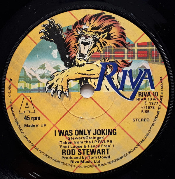 Rod Stewart : I Was Only Joking / Hot Legs (7")