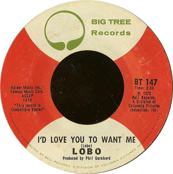 Lobo (3) : I'd Love You To Want Me / Am I True To Myself (7", Styrene, Pit)