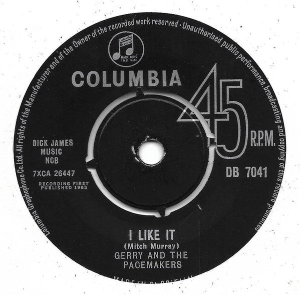 Gerry & The Pacemakers : I Like It (7", Single)