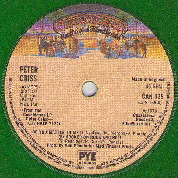 Kiss, Peter Criss : You Matter To Me (7", Single, Ltd, Gre)
