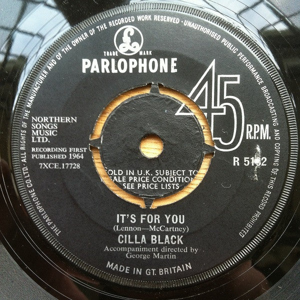 Cilla Black : It's For You (7", Single)