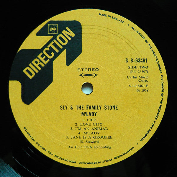 Sly And The Family Stone* : M'Lady (LP, Album)